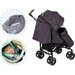 Wózek spacerowy Irma Lionelo - black/dark grey