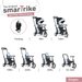 Rowerek trójkołowy składany Folding Trike 500 7w1 Smart Trike - czarny/różowy