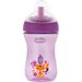 Kubek niekapek z ustnikiem w kształcie słomki 12m+ 266ml Chicco - fioletowy kotek