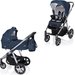 Wózek uniwersalny 2w1 Husky Baby Design - granatowy