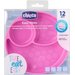 Silikonowy talerz z 3 przegródkami 12m+ Chicco - girl
