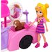 Lalka Polly Pocket + pojazd Mattel - mobilny salonik dla zwierzaków