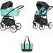 Wózek dziecięcy 2w1 z funkcją bujania Basic Sport Riko - Ceramic Green