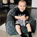 Fotel dla dziecka Velvet Babysteps - dark gray