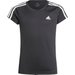 Koszulka dziewczęca Designed 2 Move 3-Stripes Adidas - czarny