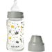Butelka szklana szerokootworowa 240 ml Beaba - yellow/grey crown