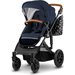 Wózek głęboko spacerowy Prime 3w1 z torbą do wózka Kinderkraft - granatowy