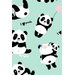 Bawełniana opaska dla średniaka Ilovepanda by Marta Żmuda-Trzebiatowska La Millou - Mint