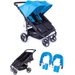 Wózek bliźniaczy Easy Twin 3.0S + Zestaw Kolorystyczny Baby Monsters - turquiose