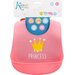 Silikonowy śliniaczek Kiokids - różowy