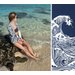 Innowacyjny ręcznik bambusowy 75x150cm Lullalove - fala oceanu