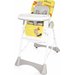 Krzesełko do karmienia Pepe Baby Design - żółte