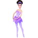 Barbie baletnica z filmu Barbie i magiczne baletki Mattel - fioletowa
