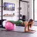 Piłka gimnastyczna 65cm + pompka Gymtek - różowa