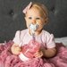 Smoczki 2szt. silikonowe 6-18m Babyono - Królik różowy
