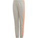 Spodnie dresowe dziewczęce Essentials 3-Stripes Adidas - grey/signal coral