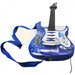 Zestaw muzyczny dla dzieci gitara mikrofon wzmacniacz - niebieski