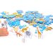 Puzzle Mapa Świata figurki zwierząt 4+ Czuczu