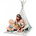 Mata edukacyjna z namiotem tipi Little Gardener Kinderkraft