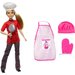 Barbie kucharka + strój kucharski dla dziewczynki Mattel