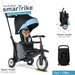 Rowerek trójkołowy składany Folding Trike 500 7w1 Smart Trike - czarny/niebieski
