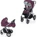 Wózek uniwersalny 2w1 Husky Baby Design - bordowy