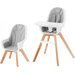 Krzesełko do karmienia Tixi Kinderkraft - gray