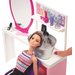 Barbie brokatowy salonik fryzjerski Mattel - szatynka