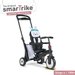 Rowerek trójkołowy składany Folding Trike 500 7w1 Smart Trike - czarny/różowy
