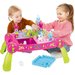 Różowy stolik z klockami First Builders Mega Bloks