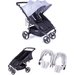 Wózek bliźniaczy Easy Twin 3.0S + Zestaw Kolorystyczny Baby Monsters - heathergrey