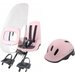 Fotelik rowerowy Bobike Mini Go + osłona przeciwwiatrowa i kask Bobike - candy pink