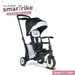 Rowerek trójkołowy składany Folding Trike 500 7w1 Smart Trike - czarny/różowy
