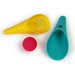 Zestaw 2 łopatek wielofunkcyjnych z piłeczką Cuppi Quut - Green, yellow, cherry