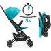 Wózek spacerowy kompaktowy i lekki Mini Dot Kinderkraft - turkusowy