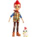 Barbie Enchantimals lalka + zwierzątko domowe Mattel - redward rooster & cluck