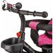 Rowerek trójkołowy 3w1 obracany Stars - czarno różowy