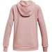 Bluza dziewczęca Rival Fleece Core Logo Hoodie Under Armour - różowa