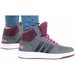 Buty młodzieżowe Hoops Mid 2.0 Adidas - szare/fioletowe