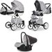 Wózek wielofunkcyjny 3w1 Nano Ecco + fotelik Riko - carbon