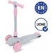 Hulajnoga 3-kołowa świecące koła Jax Kidwell - Gray/Pink