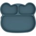 Silikonowy talerzyk z przyssawką miś We Might Be Tiny - ciemny niebieski