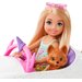 Tęczowy zestaw Barbie Chelsea Lalka + Autko Mattel