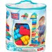 Niebieska torba z klockami 80 el. First Builders Mega Bloks