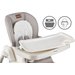 Krzesełko do karmienia Prime Kidwell - szary