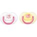 Smoczek ortodontyczny Fashion Love 0-6m 2 szt. Avent - różowy/żółty