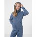 Bluza dziewczęca HJZ22 JBLD001 4F - denim