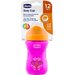 Kubek niekapek z twadrym ustnikiem 12m+ 266ml Chicco - fioletowo/pomarańczowy