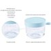 Pojemnik słoiczek szklany z hermetycznym zamknięciem 150 ml Beaba - light blue