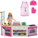Barbie idealna kuchnia + strój kucharski dla dziewczynki Mattel
